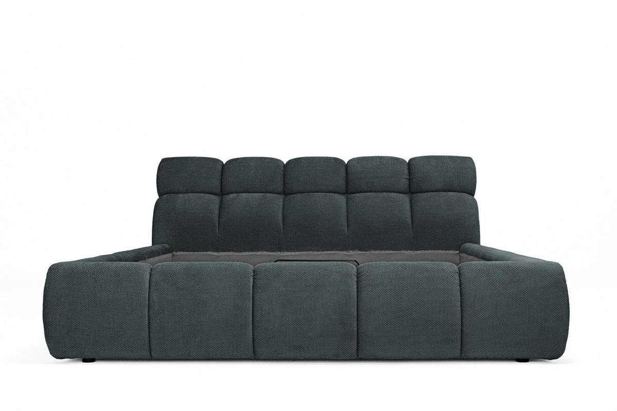 POLSTERBETT 180/200 cm  in Petrol, Dunkelgrau  - Dunkelgrau/Petrol, Design, Kunststoff/Textil (180/200cm) - Esposa