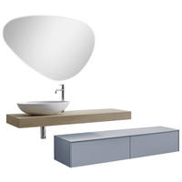 BADEZIMMER 6-teilig  in 162 cm  - Eichefarben/Weiß, MODERN, Keramik/Holzwerkstoff (162cm) - Celina Home
