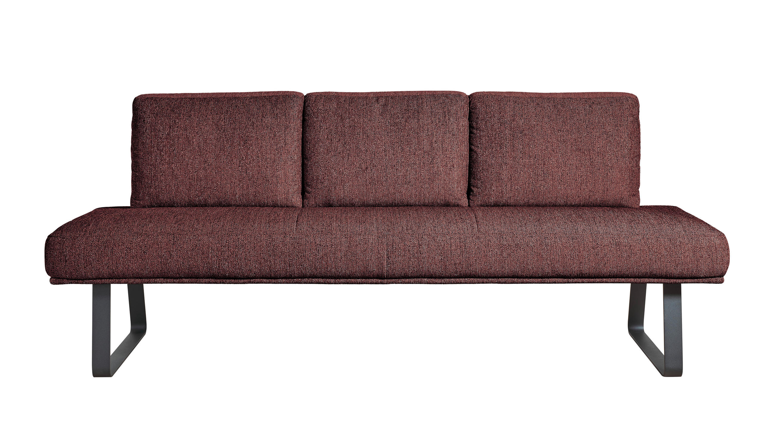 SITZBANK 209/92/78 cm  in Rosa  - Schwarz/Rosa, Design, Textil/Metall (209/92/78cm) - Dieter Knoll