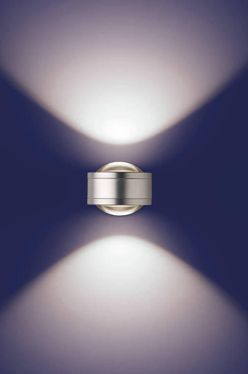 LED-WANDLEUCHTE 14,3/11,2/9,0 cm   - Nickelfarben, Design, Metall (14,3/11,2/9,0cm)