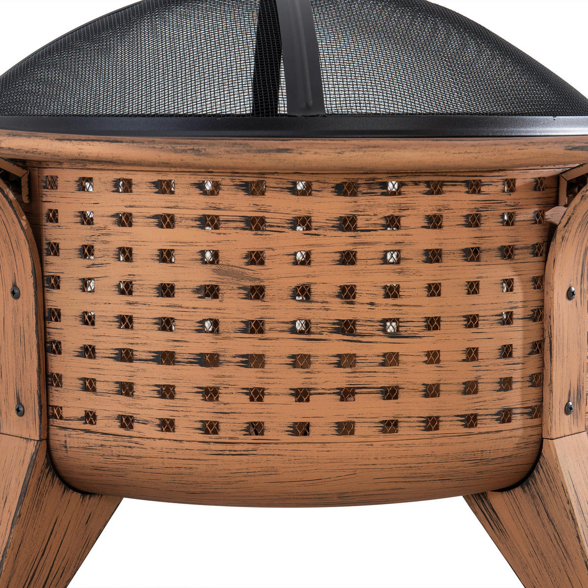 FEUERSCHALE - Schwarz/Kupferfarben, LIFESTYLE, Metall (76,2/56/76,2cm)