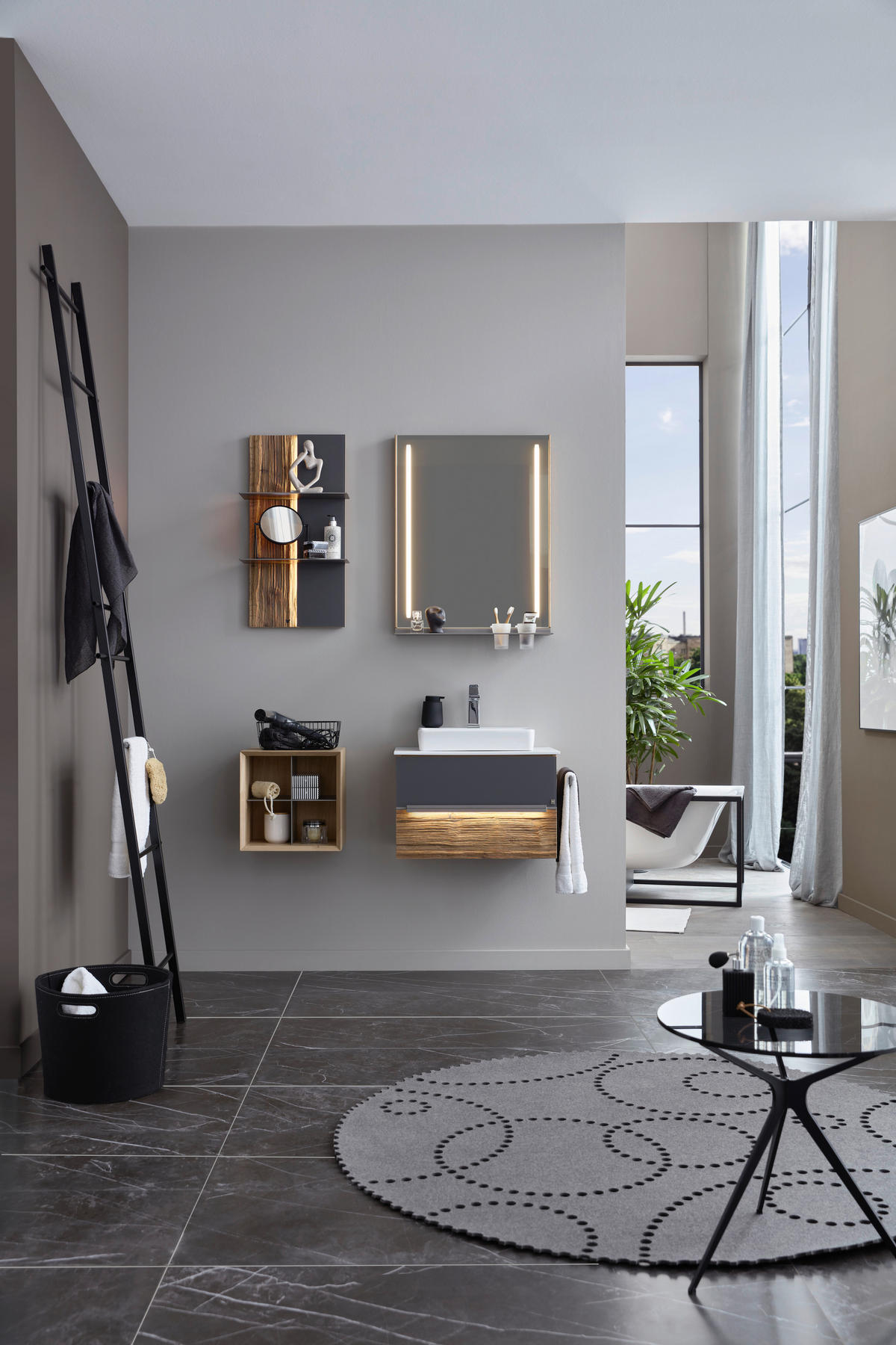 BADEZIMMERSPIEGEL 62/79,8/17 cm  - Eichefarben, Design, Holz (62/79,8/17cm) - Musterring