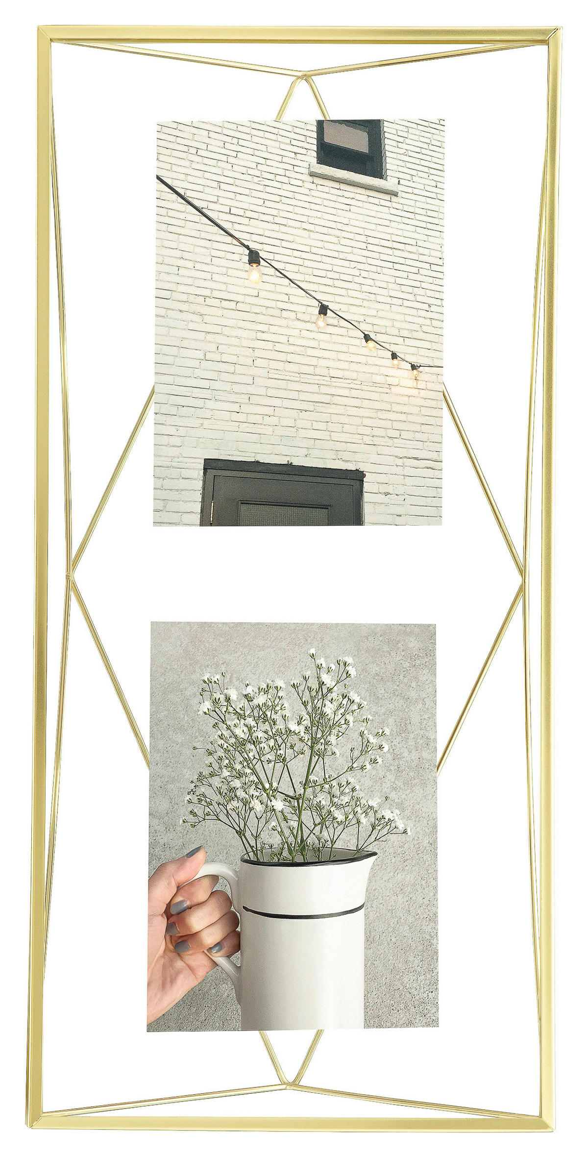 COLLAGERAM 22,9/8,3/48,3 cm  - mässingsfärgad, Design, metall/glas (22,9/8,3/48,3cm) - Umbra