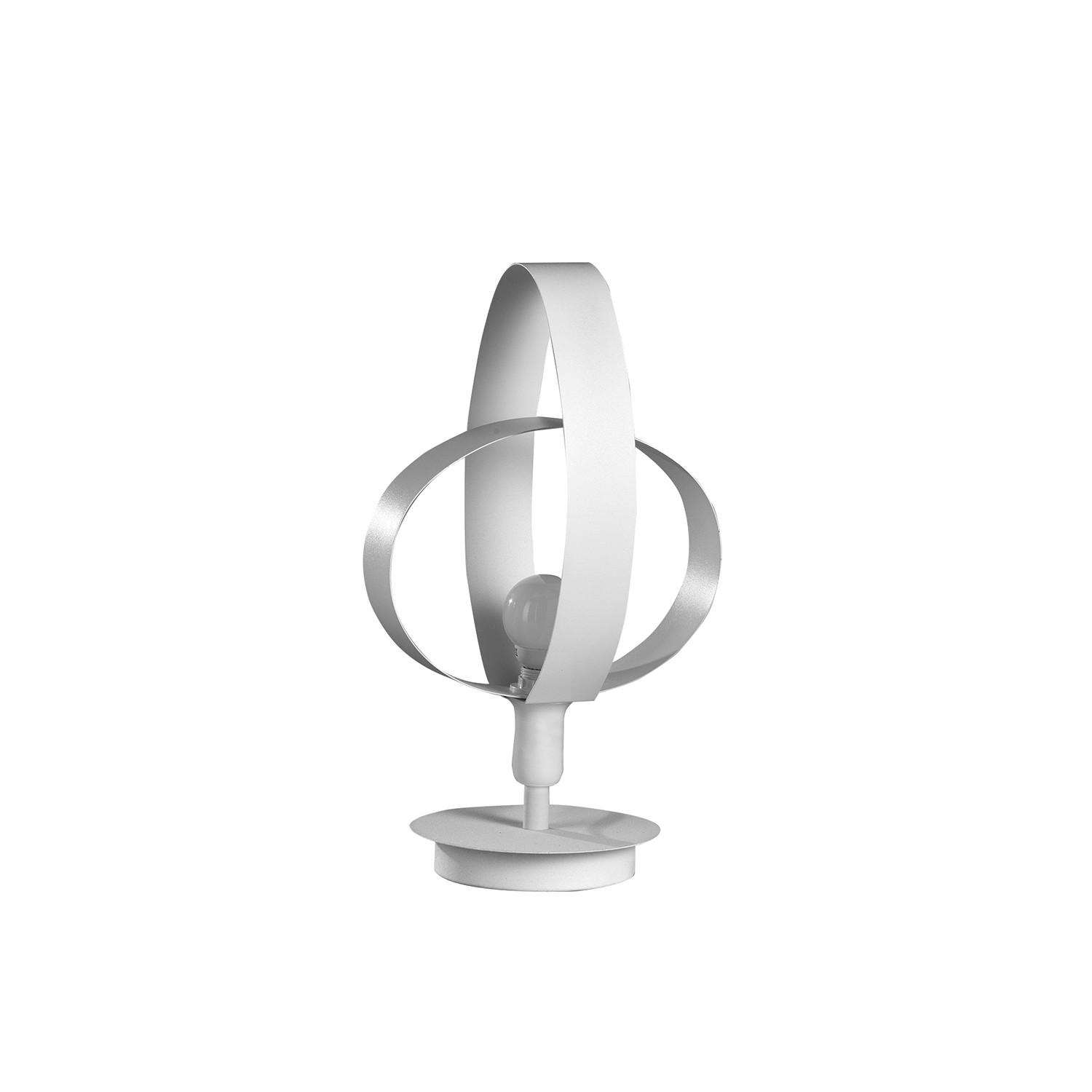 TISCHLEUCHTE 25/38 cm   - Weiß, Design, Metall (25/38cm)