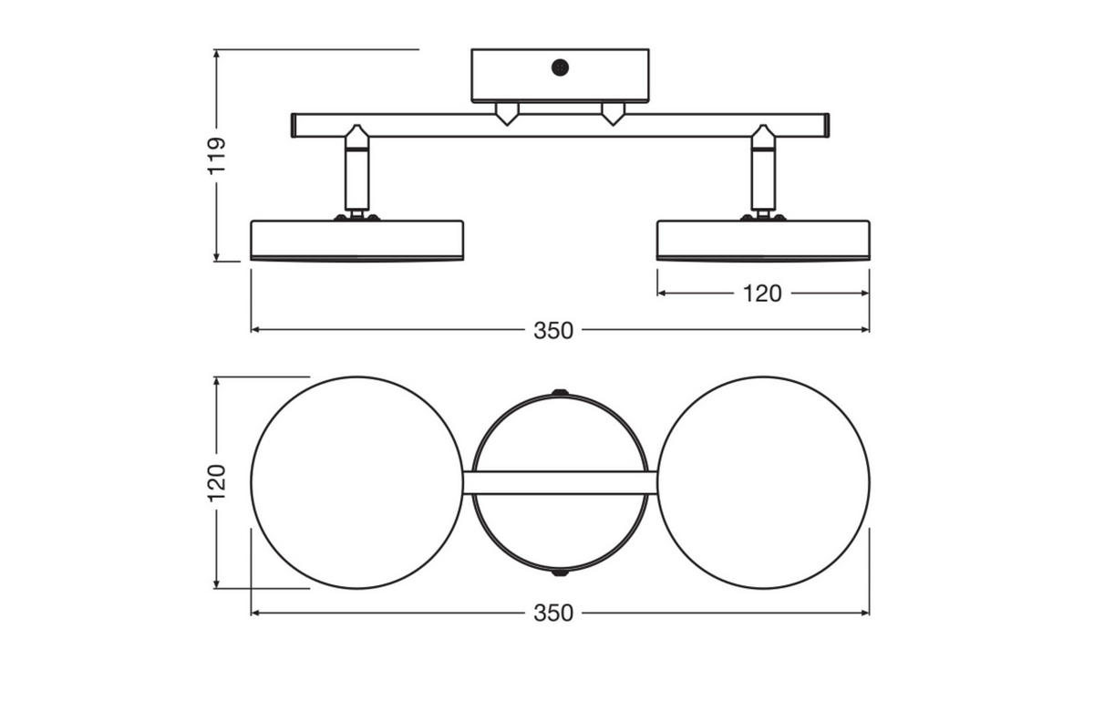 LED-DECKENSTRAHLER 35/12/11,9 cm   - KONVENTIONELL, Metall (35/12/11,9cm) - Ledvance