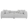 BIGSOFA in Flachgewebe Greige  - Greige/Schwarz, Konventionell, Kunststoff/Textil (280/75/100cm) - Carryhome