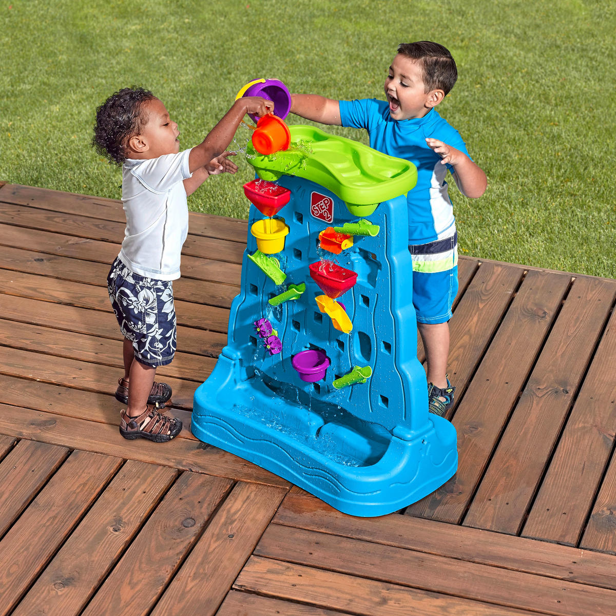 WASSERSPIELWAND DISCOVERY WALL Blau  - Blau, KONVENTIONELL, Kunststoff (71,12/84,45/41,27cm) - Ambia Garden
