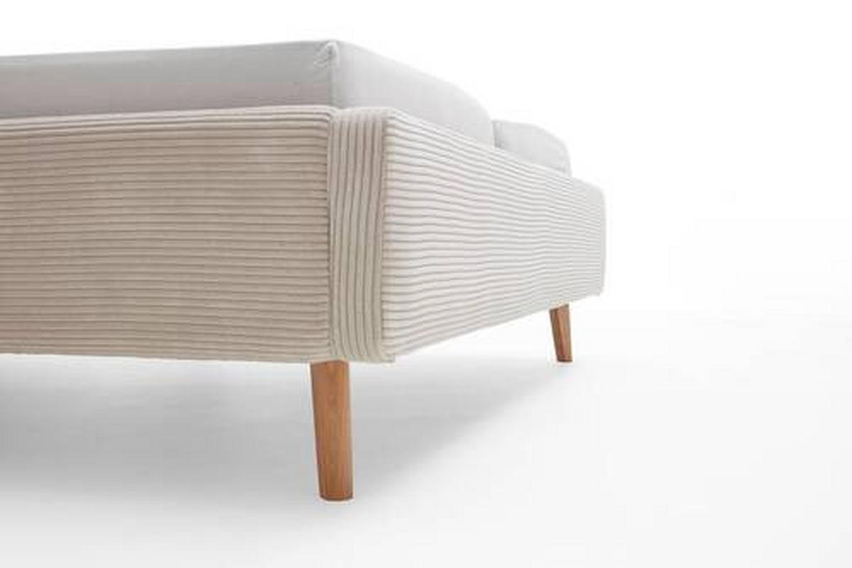 POLSTERBETT 140/200 cm  in Beige  - Eichefarben/Beige, Design, Holz/Textil (140/200cm) - Xora