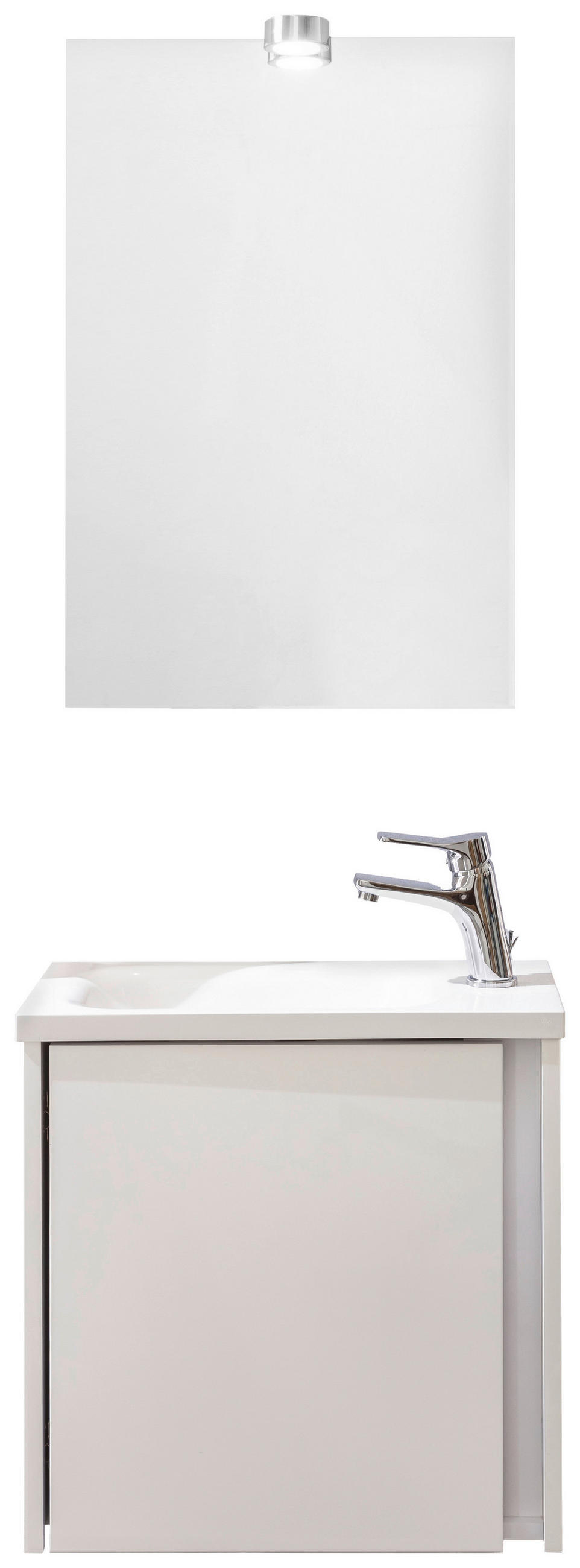 GÄSTEBAD 50 cm  - Weiß, KONVENTIONELL, Glas/Holzwerkstoff (50cm) - Xora