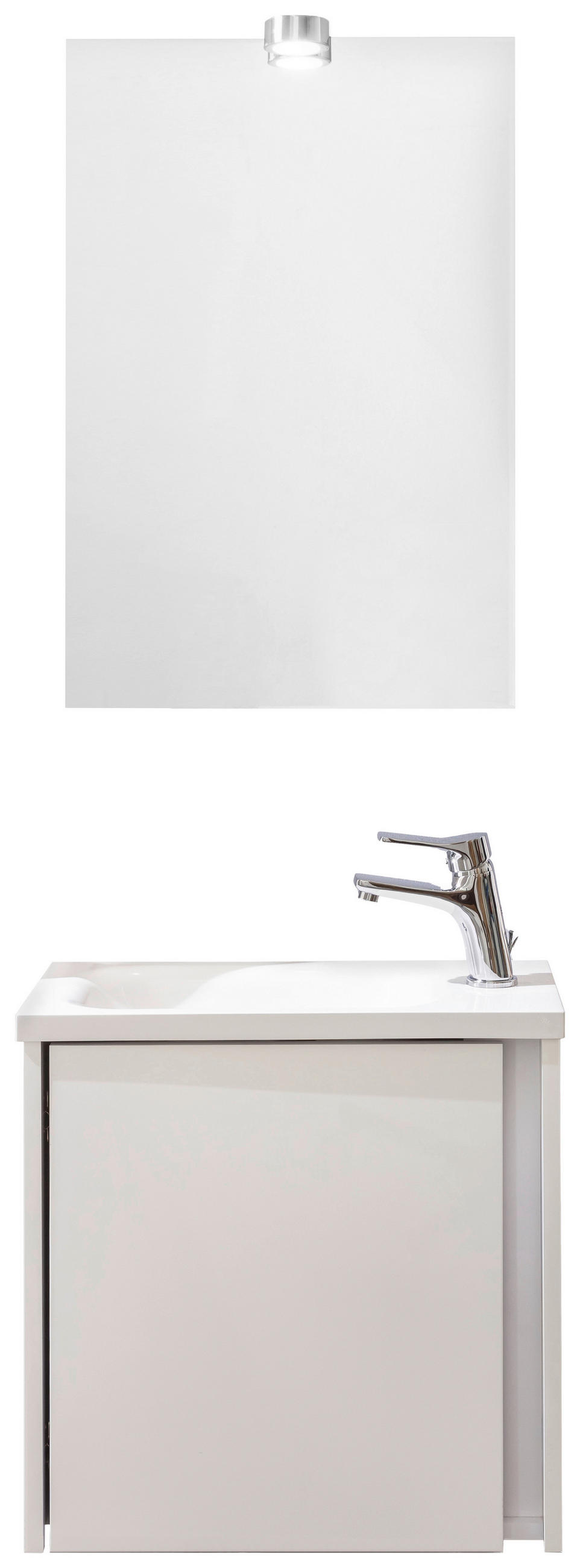 GÄSTEBAD - Weiss, Konventionell, Glas/Holzwerkstoff (50cm) - Xora