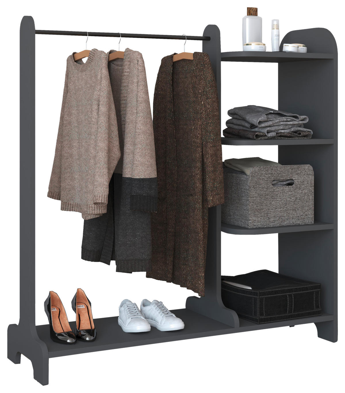 GARDEROBE  in 106/110/35 cm  - Anthrazit, MODERN, Holzwerkstoff (106/110/35cm) - MID.YOU