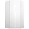ECKKLEIDERSCHRANK 117/229/117 cm  - Alufarben/Weiß, MODERN, Holzwerkstoff (117/229/117cm) - Rauch Möbel