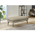 ECKSOFA in Echtleder Creme, Naturfarben  310/180 cm  - Creme/Schwarz, Design, Leder/Metall (310/180cm) - Dieter Knoll