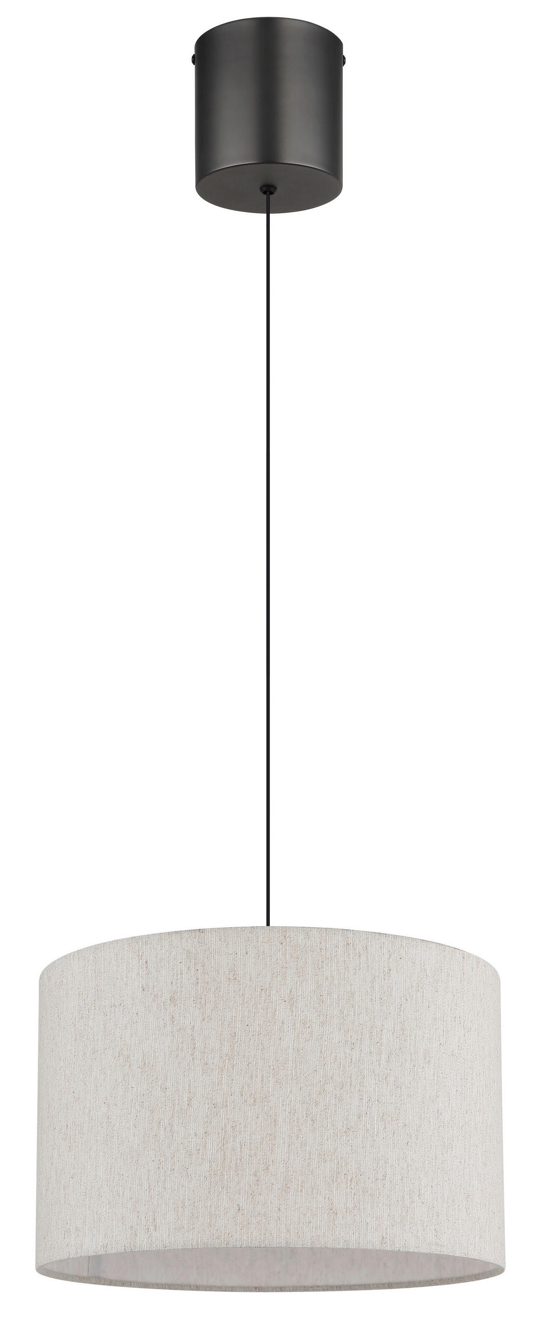 ZÁVĚSNÉ LED SVÍTIDLO, 35/180 cm  - černá/krémová, Basics, kov/textil (35/180cm)
