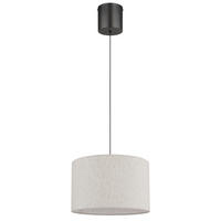 LED-HÄNGELEUCHTE Thea 35/180 cm   - Schwarzchrom/Creme, Basics, Kunststoff/Textil (35/180cm) - Globo
