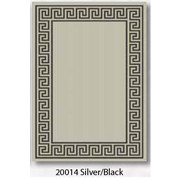 RAVNO TKANA PREPROGA - črna/srebrna, Basics, tekstil (120/170cm)