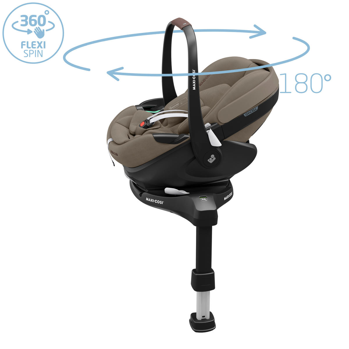 KINDERAUTOSITZ Pebble 360 Pro² Twillic Black   - Hellbraun/Schwarz, Basics, Kunststoff (44/58/66cm) - Maxi-Cosi