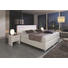 BOXSPRINGBETT Lederlook 180/200 cm INKL. Beleuchtung, Matratze, Topper - Chromfarben/Weiß, Design, Textil/Metall (180/200cm) - Carryhome