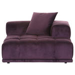 SOFAELEMENT Samt Brombeere  - Brombeere/Schwarz, KONVENTIONELL, Kunststoff/Textil (125/66/155cm) - Ambia Home