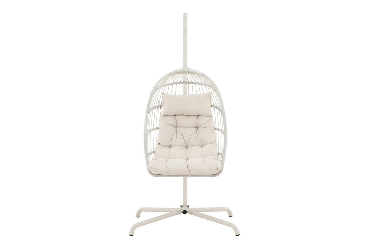 HÄNGFÅTÖLJ   80/198/70 cm  - beige, Modern, metall/textil (80/198/70cm) - Gardenson