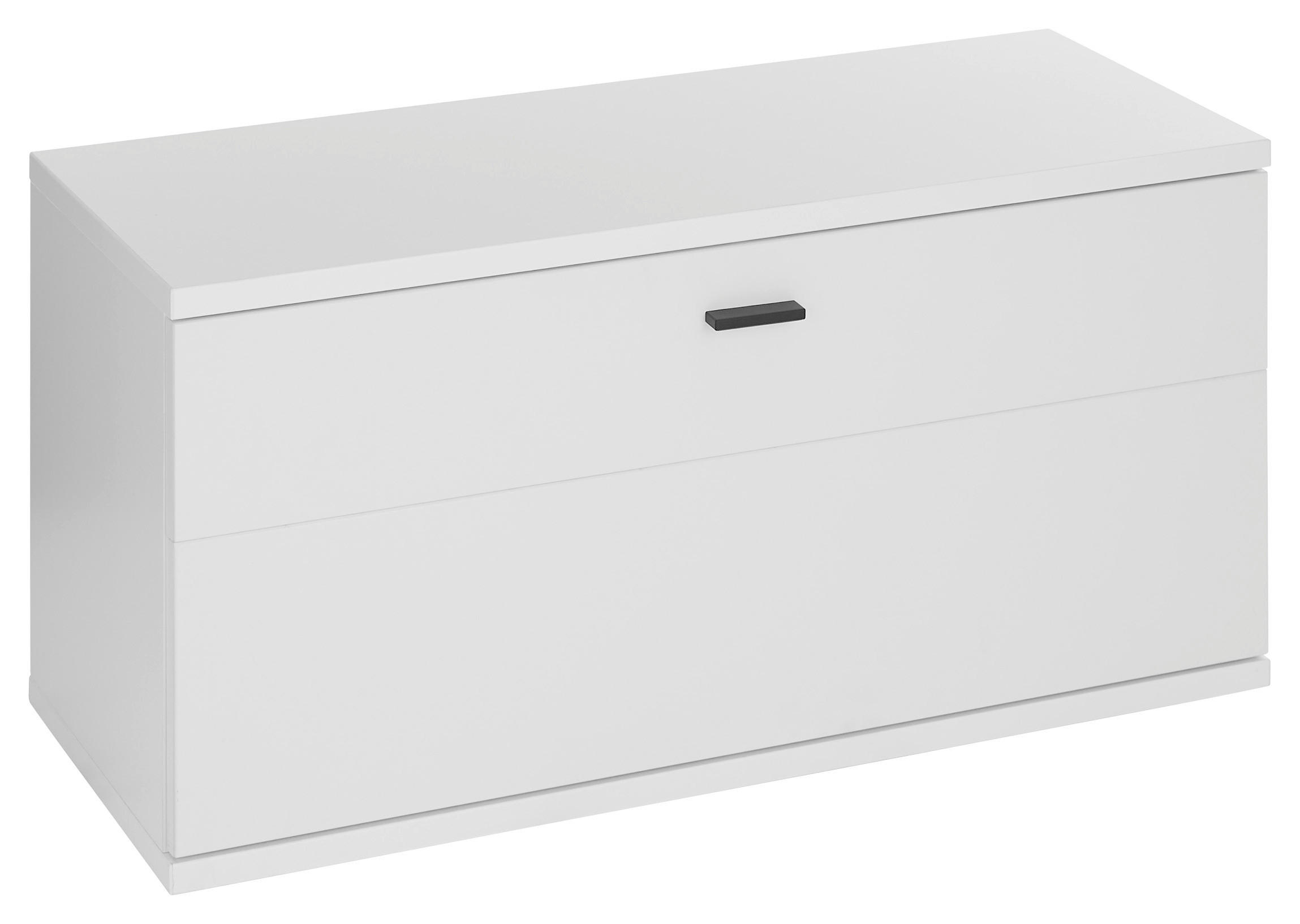 GARDEROBENBANK 90/44/37 cm  - Weiss/Anthrazit, Design, Holzwerkstoff/Kunststoff (90/44/37cm) - Voleo