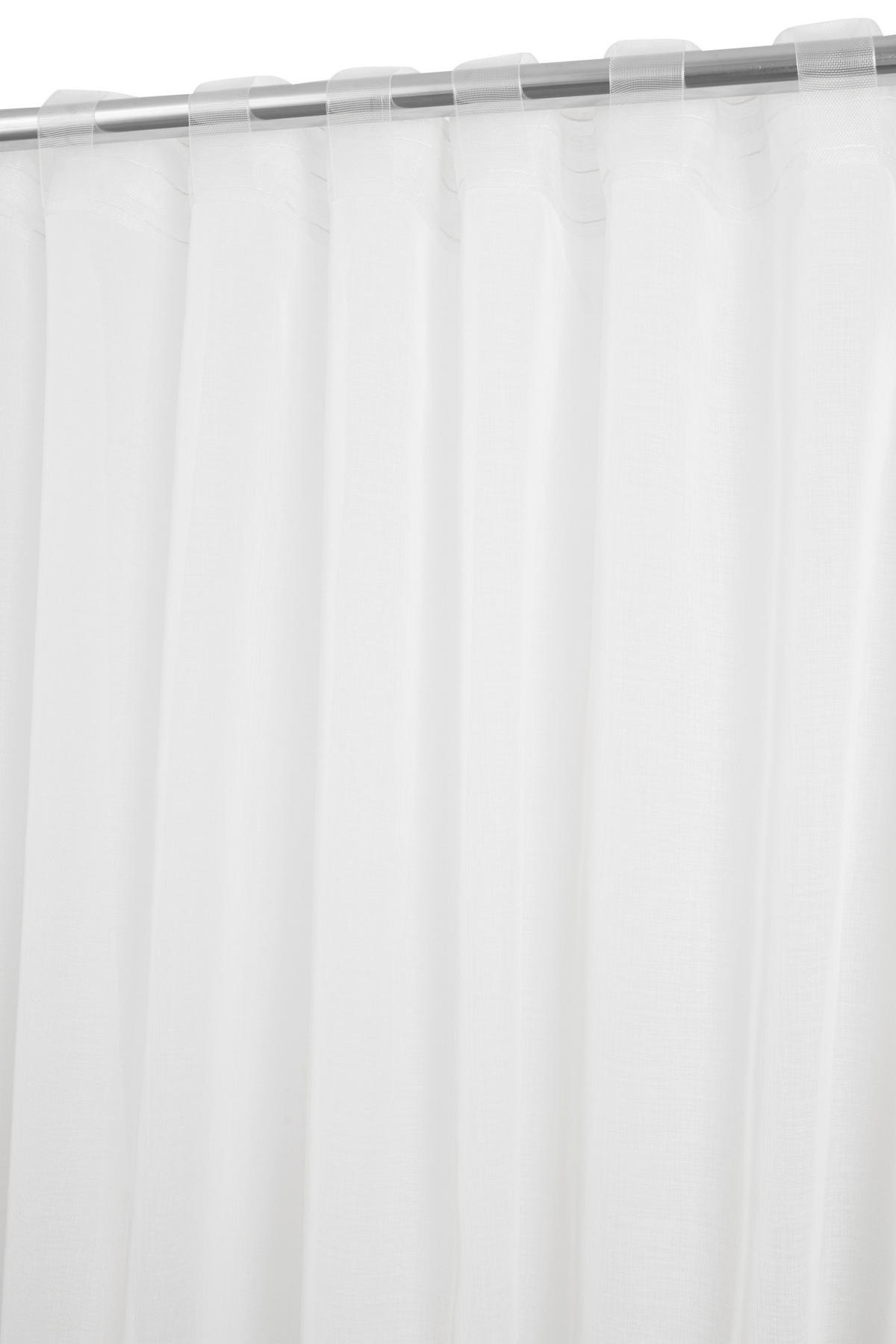 FERTIGVORHANG transparent  - Weiß, Basics, Textil (280/300cm)