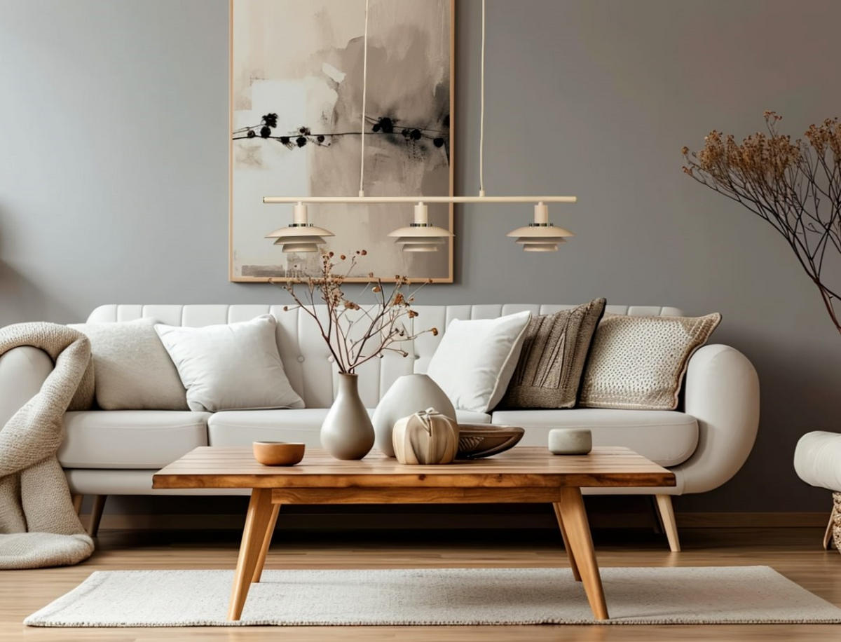 HÄNGLAMPA 45/21/45 cm  - vit/beige, Design, metall (45/21/45cm)