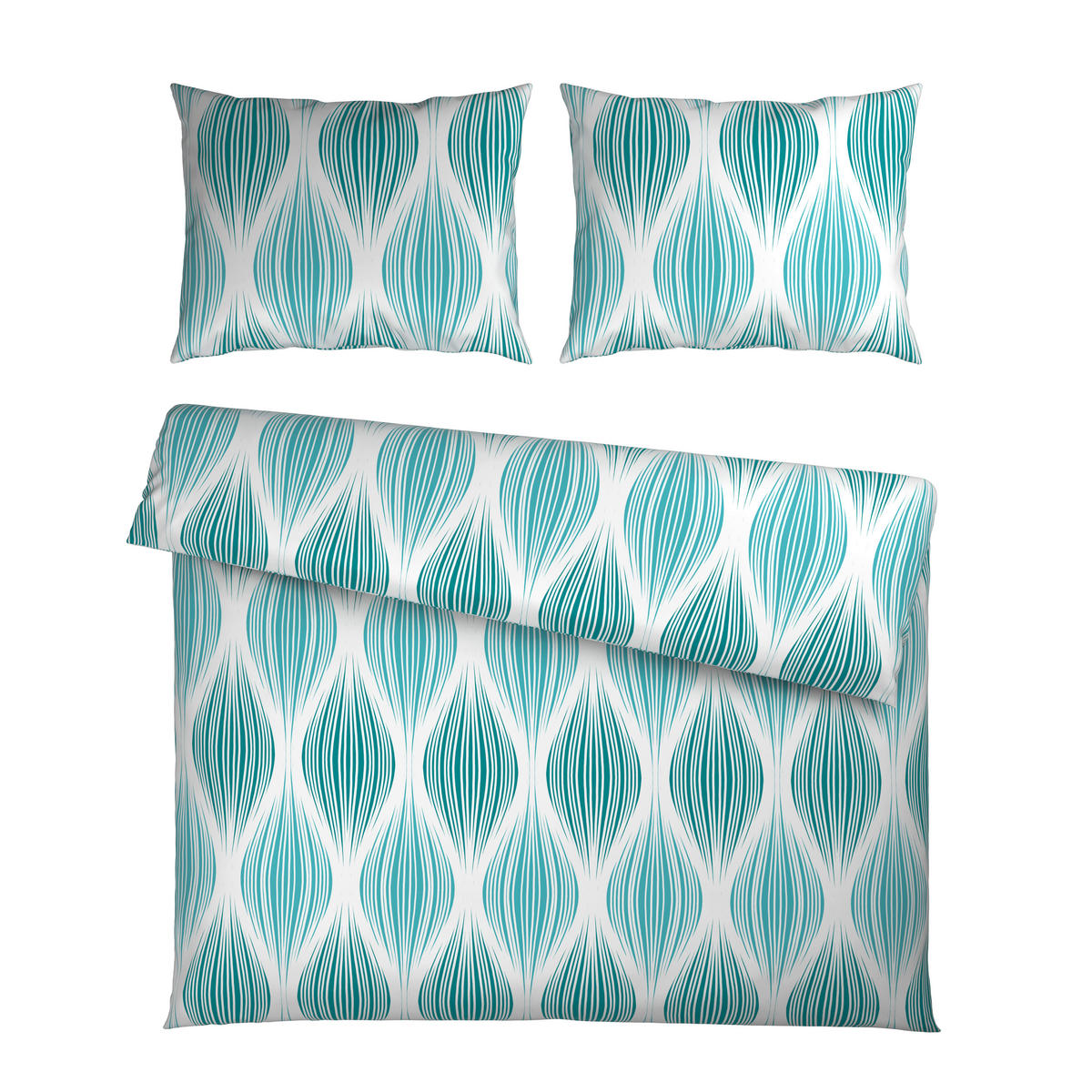 BETTWÄSCHE Satin 200/200 cm  - Blau, Textil (200/200cm) - Novel