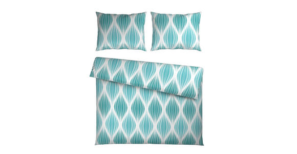 BETTWÄSCHE Satin 200/200 cm  - Blau, Textil (200/200cm) - Novel