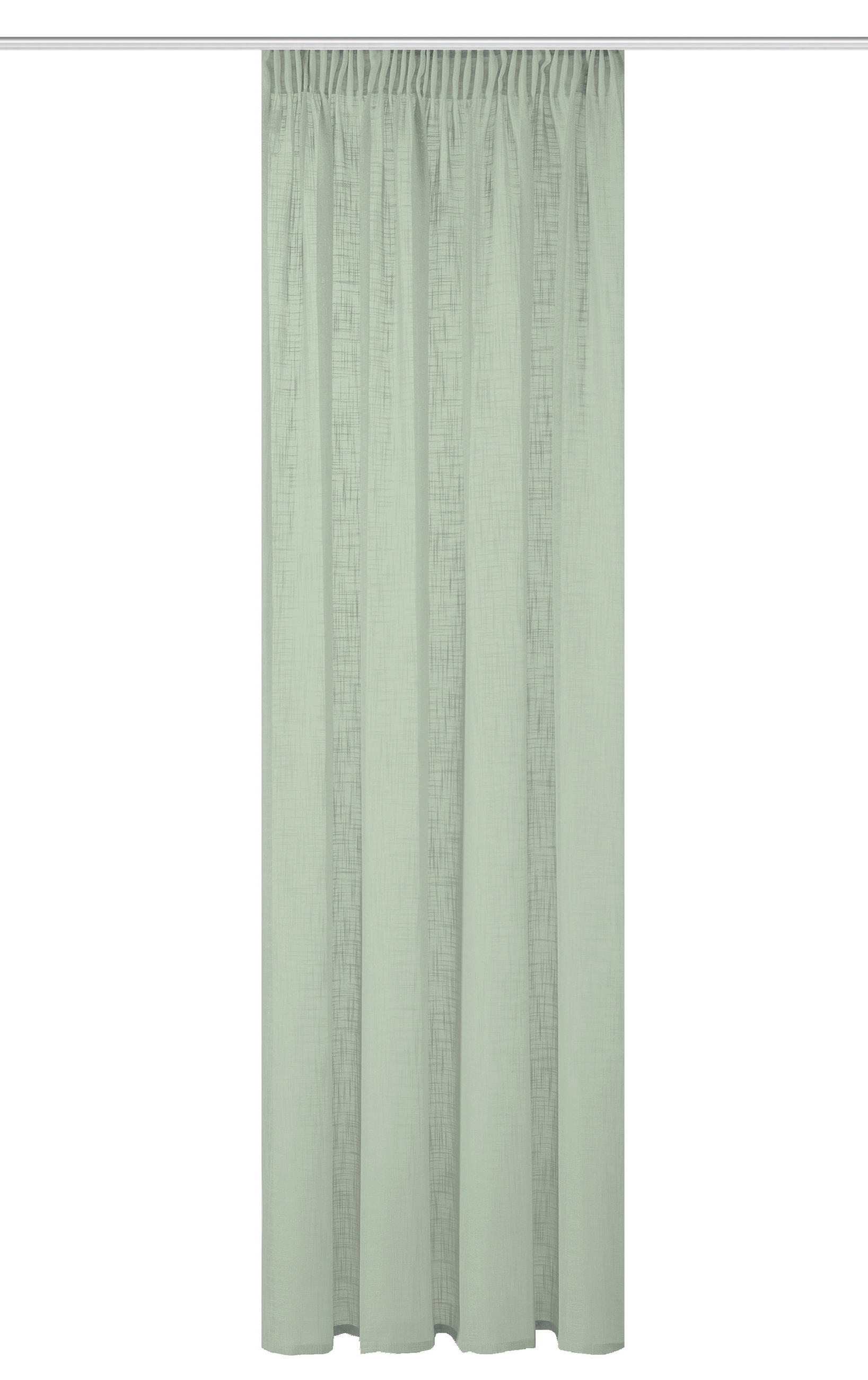 FERTIGVORHANG halbtransparent  - Salbeigrün, Basics, Textil (140/245cm)