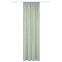 FERTIGVORHANG halbtransparent  - Salbeigrün, Basics, Textil (140/245cm)