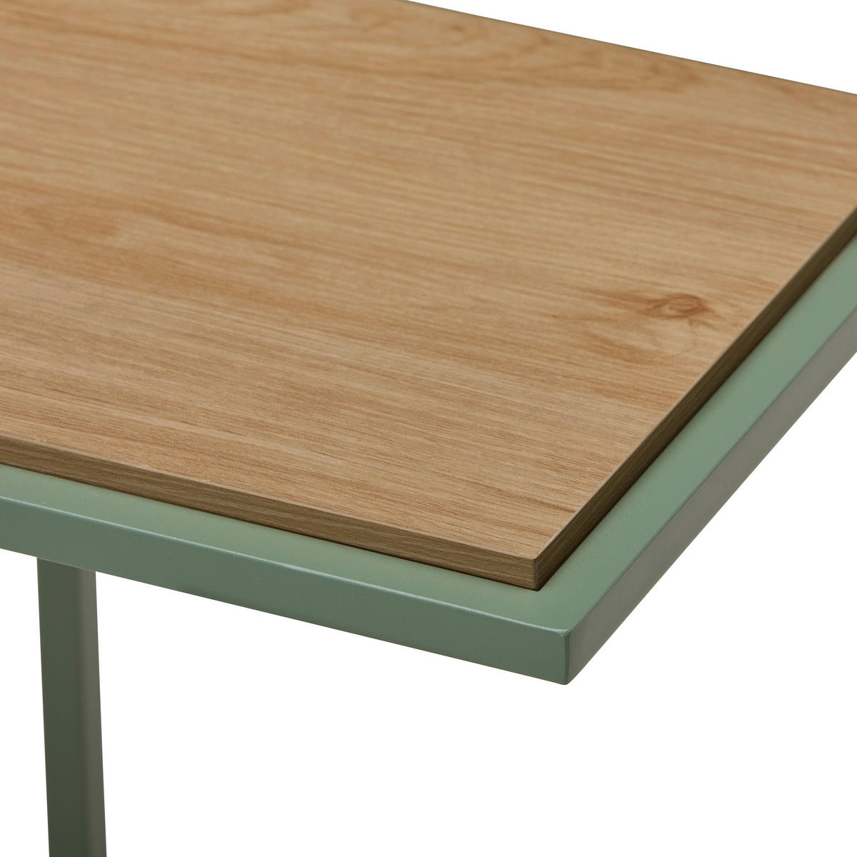 BEISTELLTISCH in Metall, Holzwerkstoff 30/40/60 cm  - Eichefarben/Grün, Basics, Holzwerkstoff/Metall (30/40/60cm) - home24