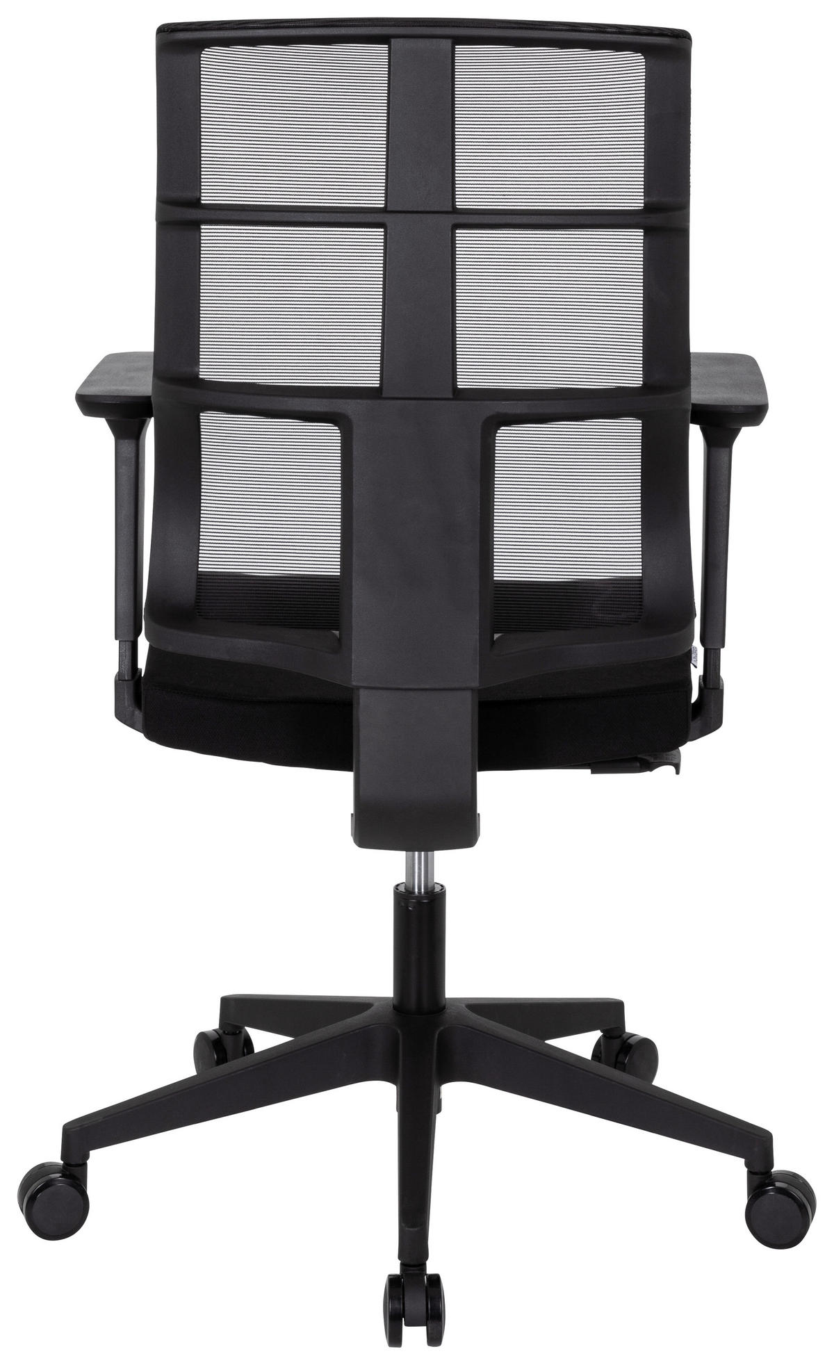 DREHSTUHL  in Netzbespannung, Flachgewebe Schwarz  - Schwarz, MODERN, Kunststoff/Textil (65/124/60cm) - MID.YOU