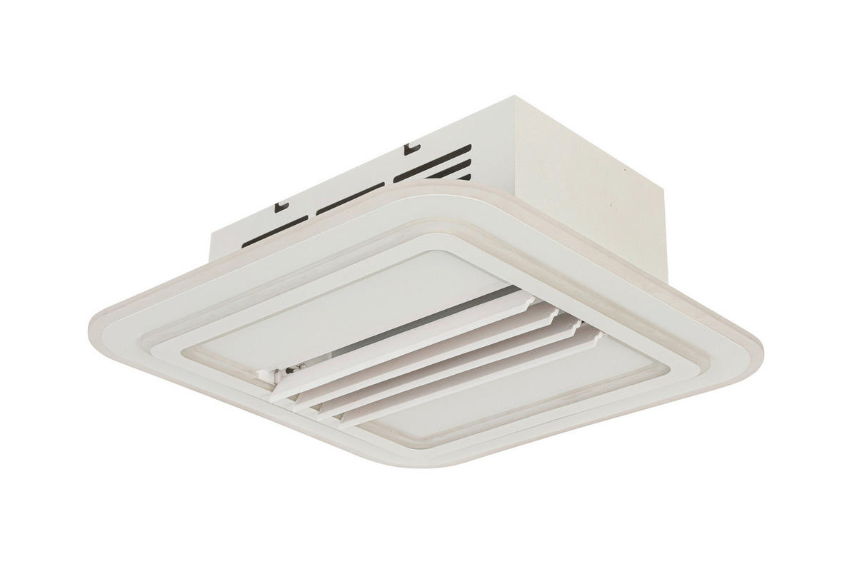STROPNÝ VENTILÁTOR, 50/50/16 cm - čierna/biela, Basics, kov/plast (50/50/16cm) - Mican