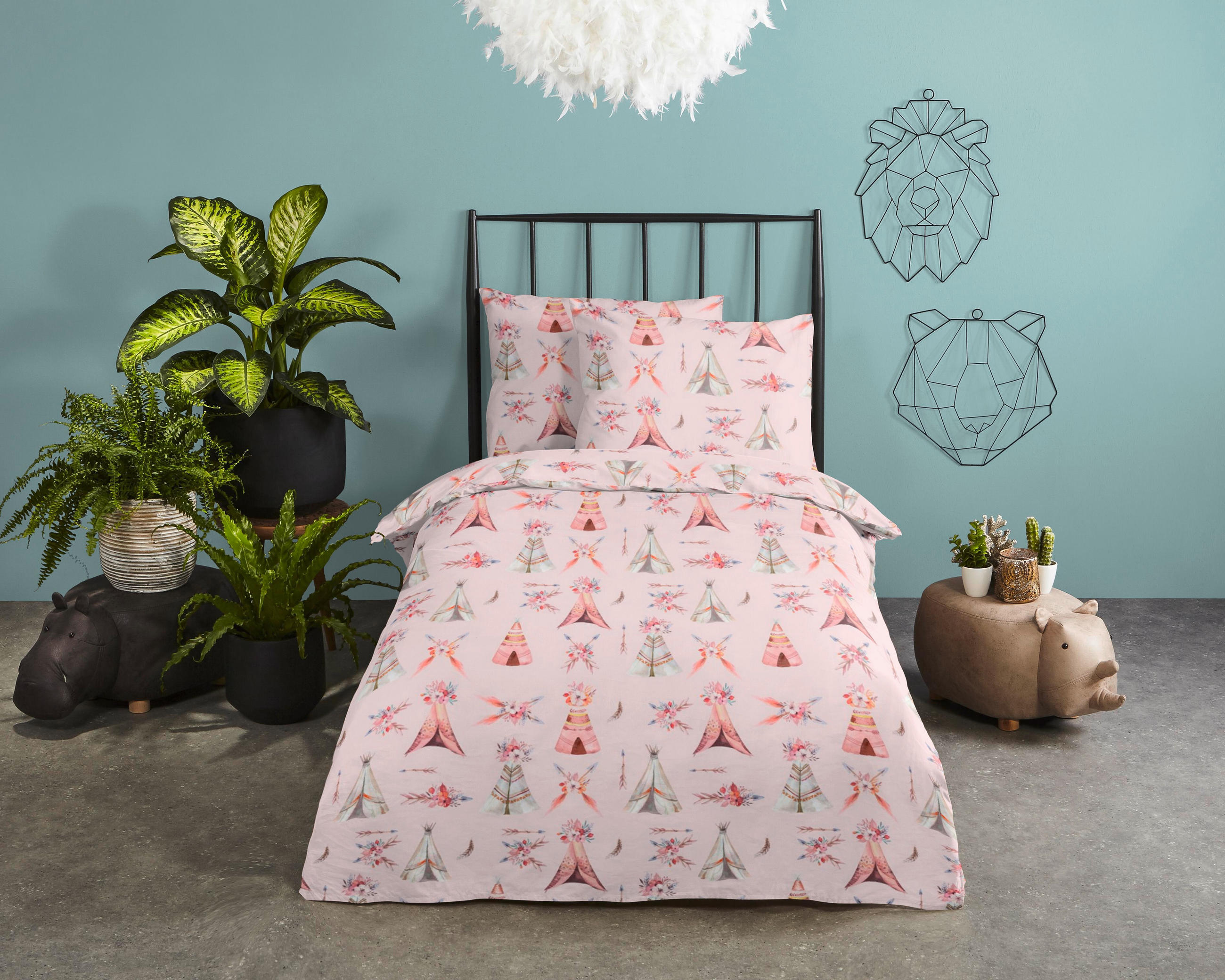 KINDERBETTWÄSCHE 120/150 cm  - Rosa, Trend, Textil (120/150cm)