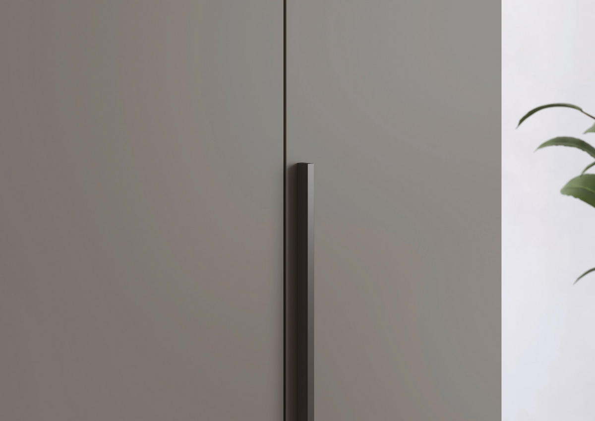 DREHTÜRENSCHRANK 301/223/60 cm,  in Fango, 6-türig  - Fango/Graphitfarben, Design, Glas/Holzwerkstoff (301/223/60cm) - home24