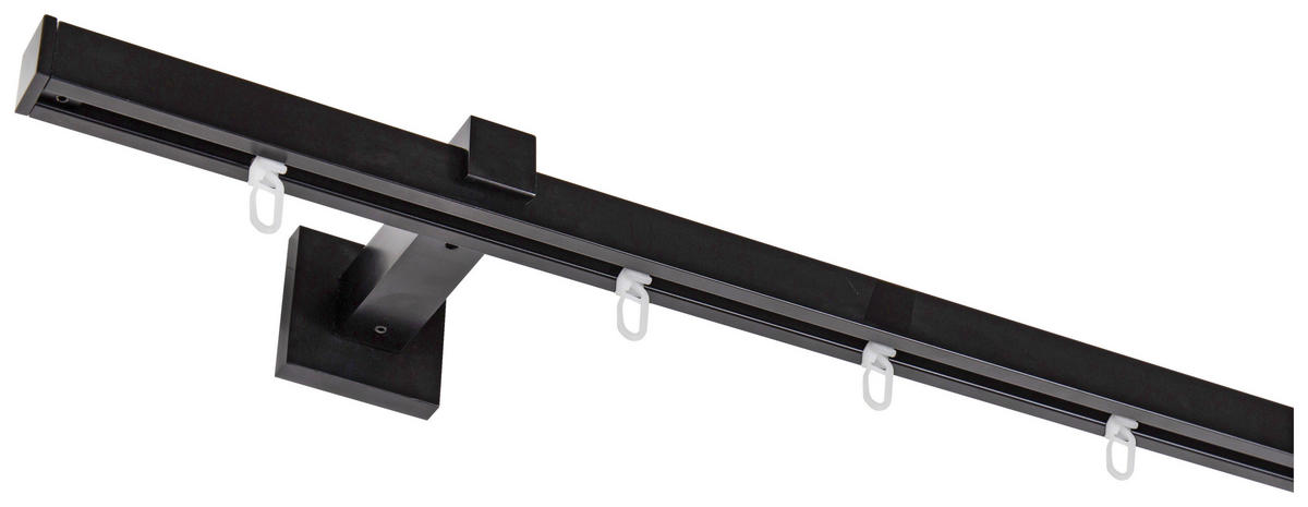 TYČ NA ZÁVĚSY A PŘÍSLUŠENSTVÍ  160 cm - černá, Design, kov (160cm) - Homeware