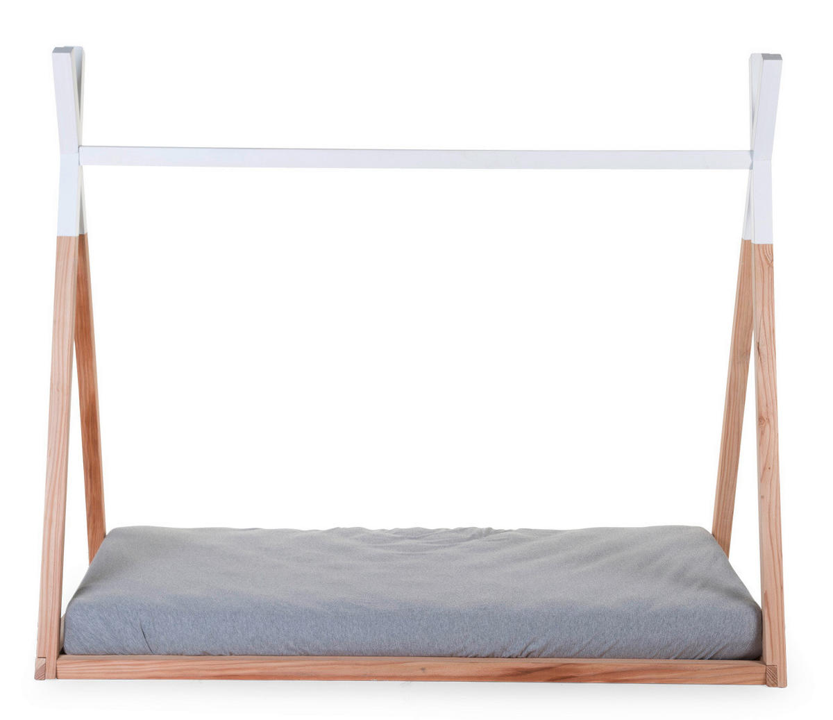 HAUSBETT  - Buchefarben/Weiß, Basics, Holz (70/140/124cm) - Childhome