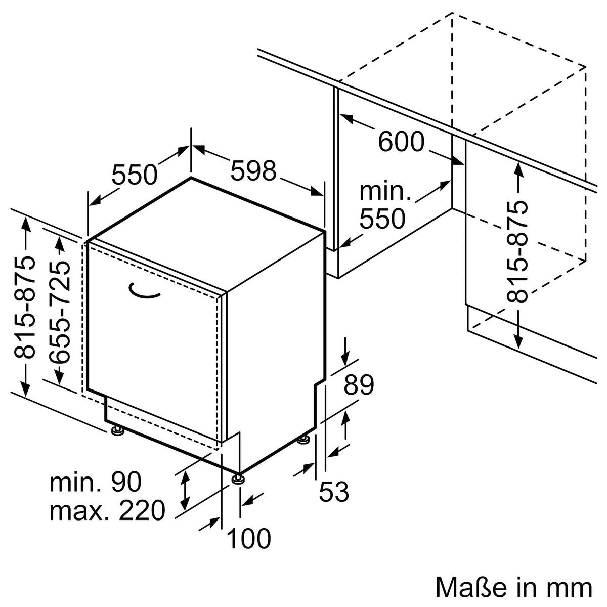 GESCHIRRSPÜLER SN65ZX07CE  - Natur (59,8/81,5/55cm) - Siemens
