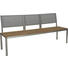 3-SITZER-BANK Teakholz Edelstahl - Edelstahlfarben/Silberfarben, Basics, Holz/Textil (182/44/86cm) - STERN