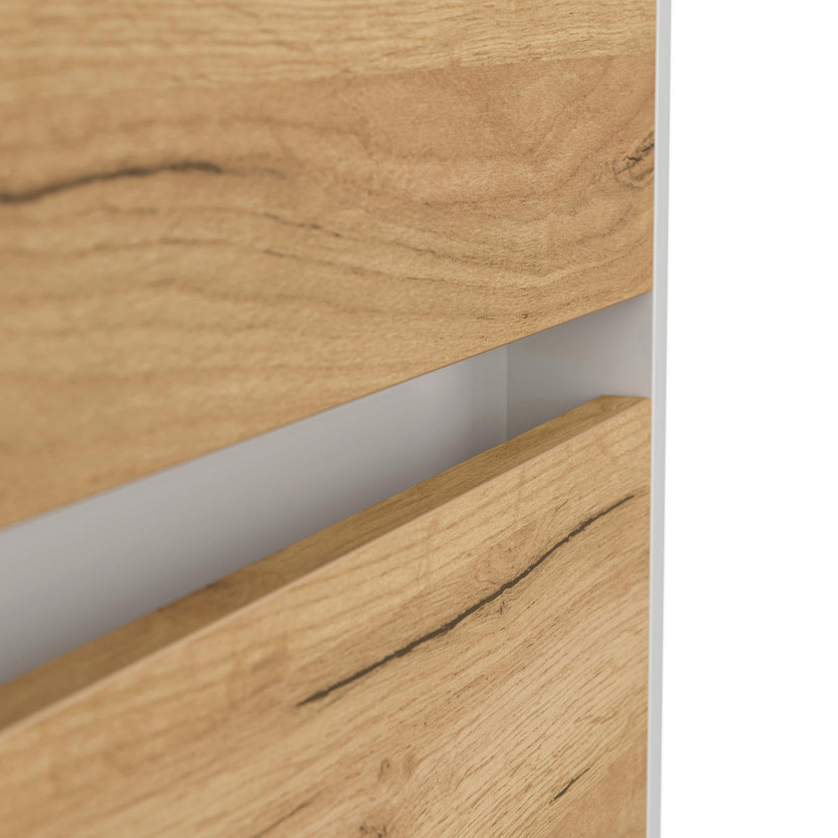 NACHTTISCH 61,2/65/42 cm  - Eichefarben/Schwarz, Basics, Holzwerkstoff/Metall (61,2/65/42cm) - MID.YOU