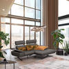 ECKSOFA in Echtleder Dunkelbraun  - Dunkelbraun/Beige, Design, Leder/Metall (239/150cm) - Koinor