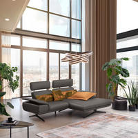 ECKSOFA in Echtleder Dunkelbraun  239/150 cm  - Dunkelbraun/Beige, Design, Leder/Metall (239/150cm) - Koinor
