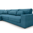 ECKSOFA in Cord Blau  - Blau/Schwarz, KONVENTIONELL, Kunststoff/Textil (250/314cm) - Carryhome