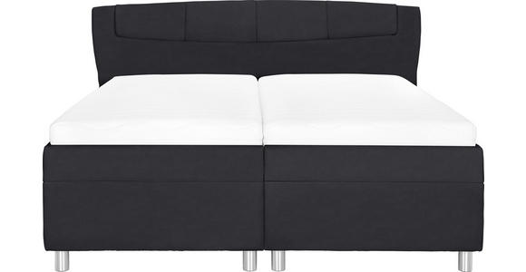 POLSTERBETT 160/200 cm in Schwarz - Chromfarben/Schwarz, KONVENTIONELL, Holz/Textil (160/200cm) - Esposa