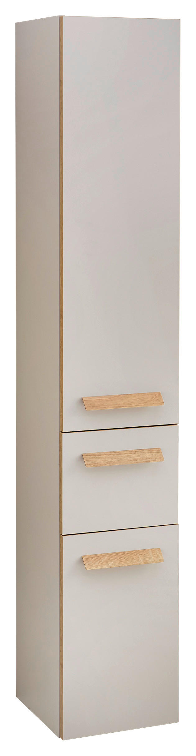HOCHSCHRANK 30/168/33 cm  - Kaschmir/Eichefarben, KONVENTIONELL, Glas/Holz (30/168/33cm) - Dieter Knoll