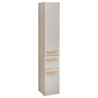 HOCHSCHRANK 30/168/33 cm  - Kaschmir/Eichefarben, KONVENTIONELL, Glas/Holz (30/168/33cm) - Dieter Knoll