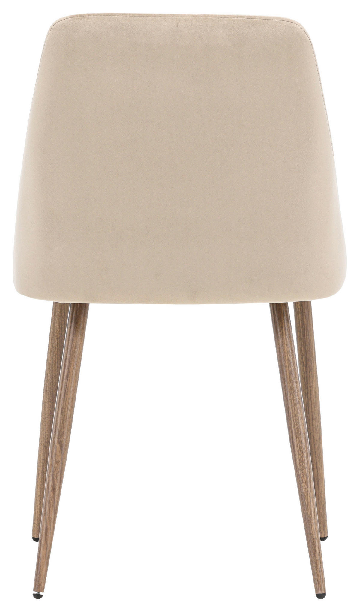 STUHL-SET 2 Stück  in Stahl Samt Metall, Textil  - Beige/Braun, Design, Textil/Metall (49/87/56cm) - Livetastic