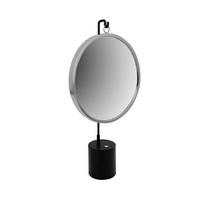 SCHMINKSPIEGEL  - Silberfarben/Schwarz, LIFESTYLE, Glas/Metall (41/75/14cm) - Kayoom