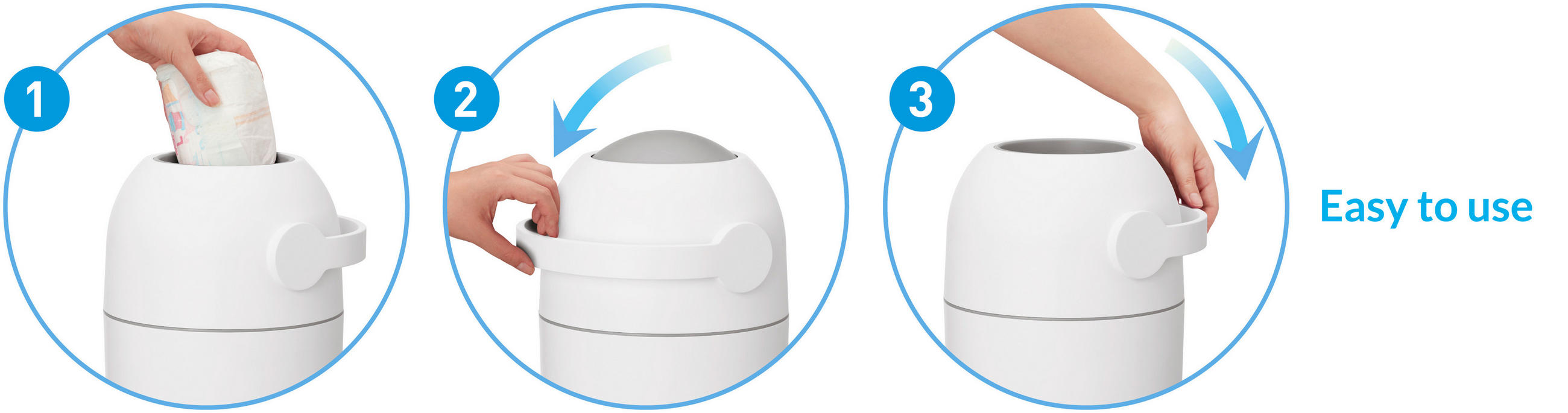 WINDELEIMER 23/48/23 cm Odour Off  - Weiß, Basics, Kunststoff (23/48/23cm) - Chicco